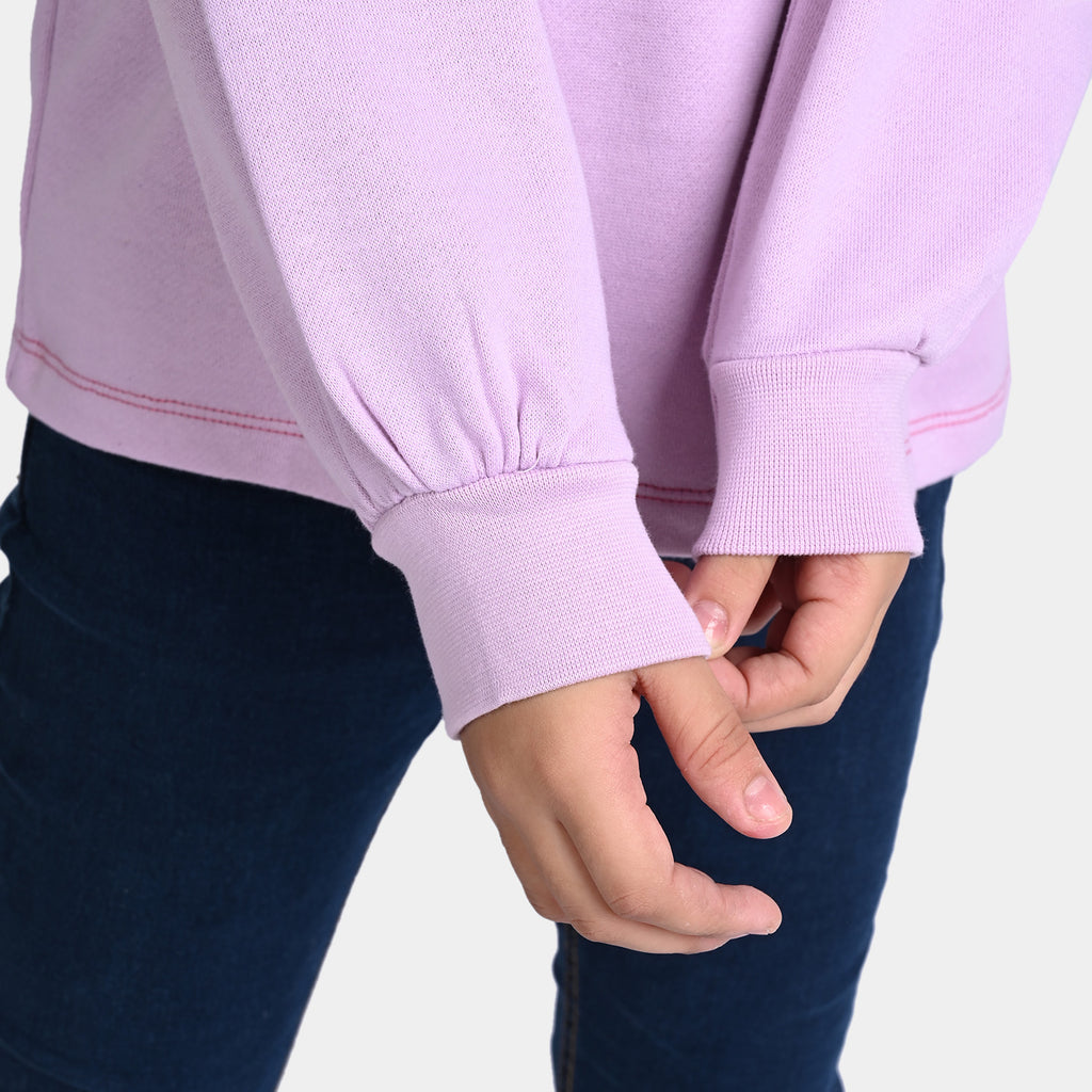 Girls Fleece Sweatshirt Unite- Purple