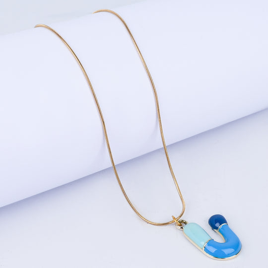 Trendy Alphabet Pendant Necklace for Girls