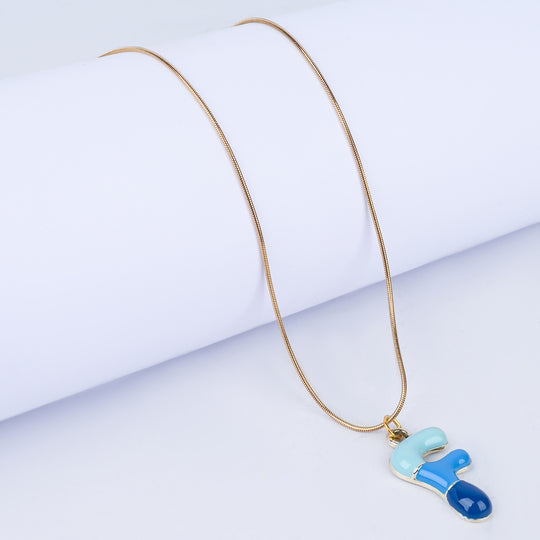 Trendy Alphabet Pendant Necklace for Girls