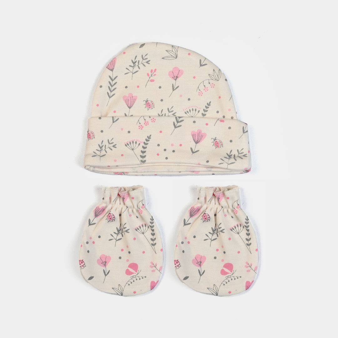 Baby Swaddle with Cap & Mittens Set