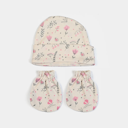 Baby Swaddle with Cap & Mittens Set
