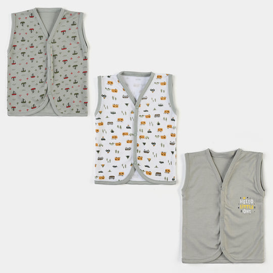 Baby Cotton Printed Vest 3Pcs Set