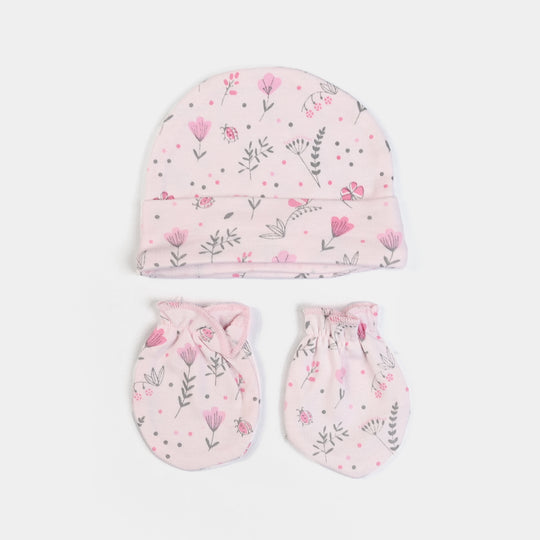 Baby Swaddle with Cap & Mittens Set