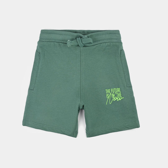 Boys Cotton Terry Short The Future-Blue