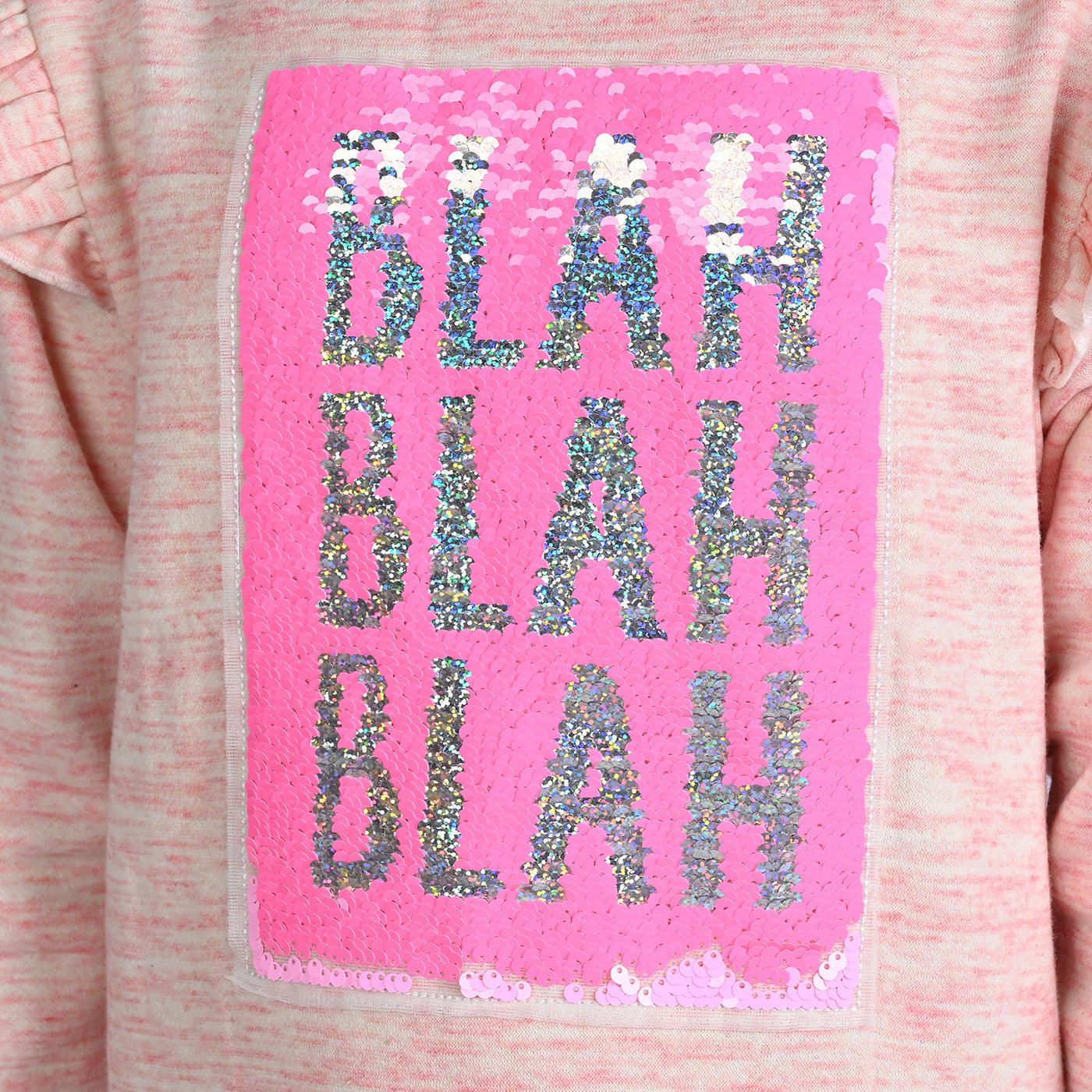 Girl's Fleece Sweatshirt Blah-Pink Mean