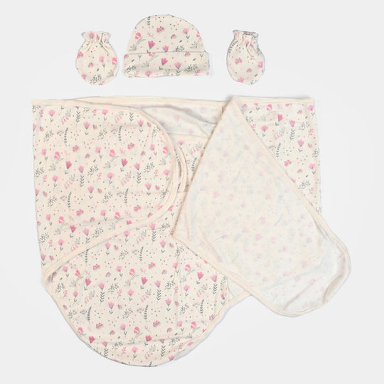 Infant Big Swaddle with Cap & Mittens