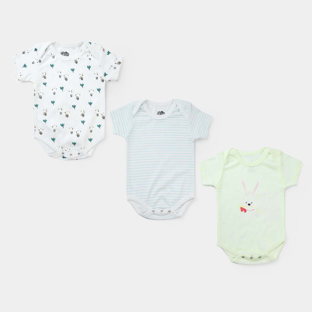 3-Pack Baby Bodysuits – Short Sleeve & Super Soft