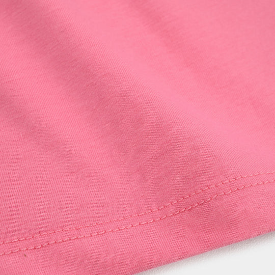 Girls Lycra Jersey T-Shirt (Sunshine) - Pink