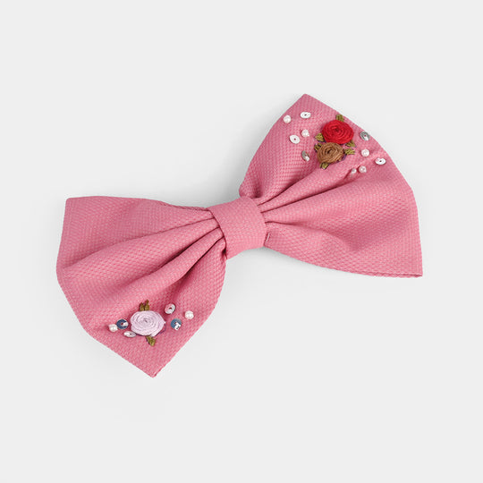 Handmade Embroidered Bow Hair Pin
