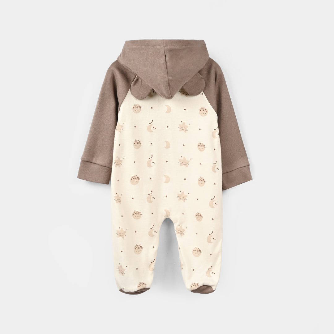 Infant Boys Cotton Interlock Knitted Romper 319 - 017- Off.White.Brown