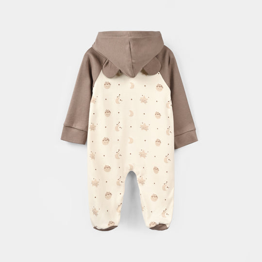 Infant Boys Cotton Interlock Knitted Romper 319 - 017- Off.White.Brown