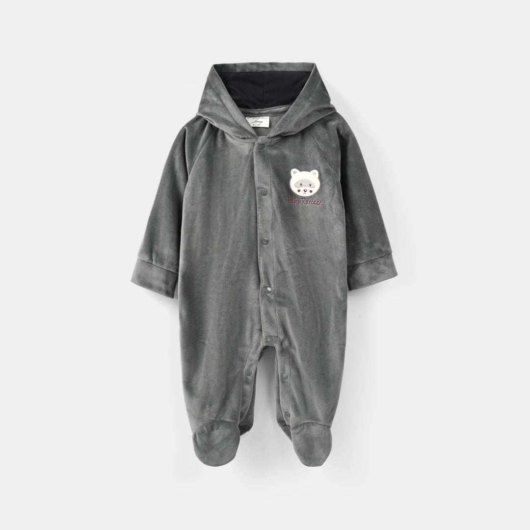 Infant Boys Velour Knitted Romper 319 - 047- Grey