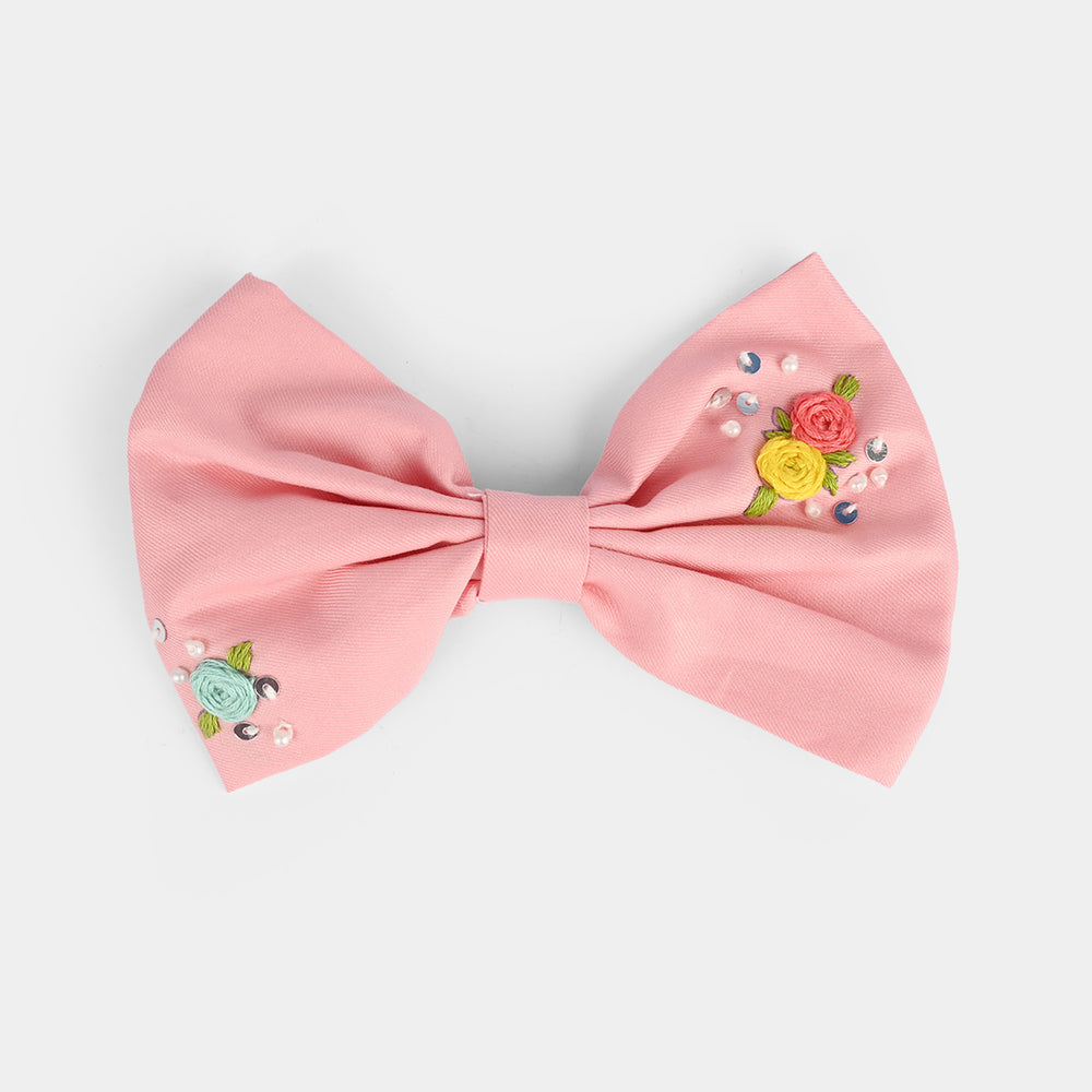 Handmade Embroidered Bow Hair Pin