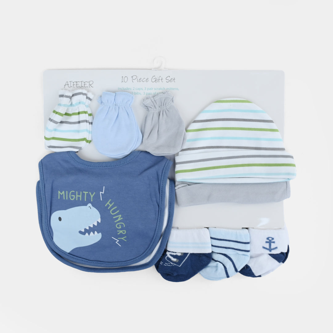 10-Piece Baby Gift Set – Bibs, Socks, Caps & Mittens