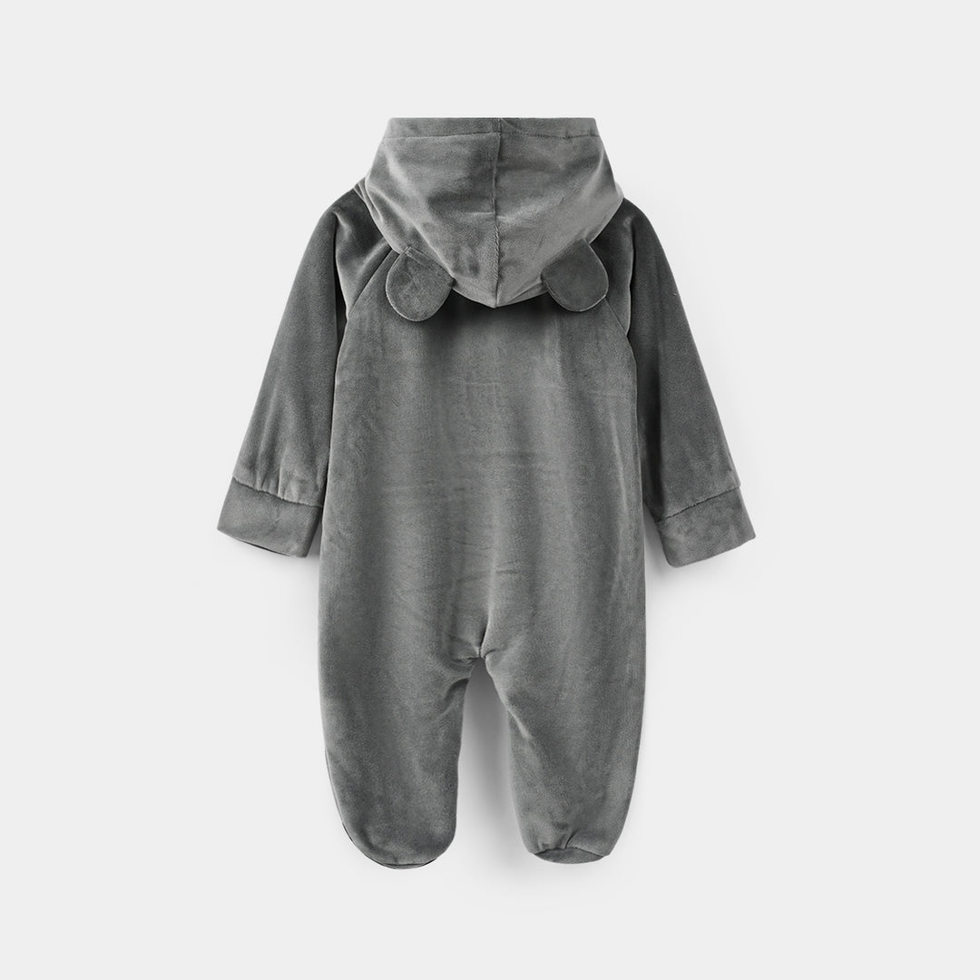 Infant Boys Velour Knitted Romper 319 - 047- Grey