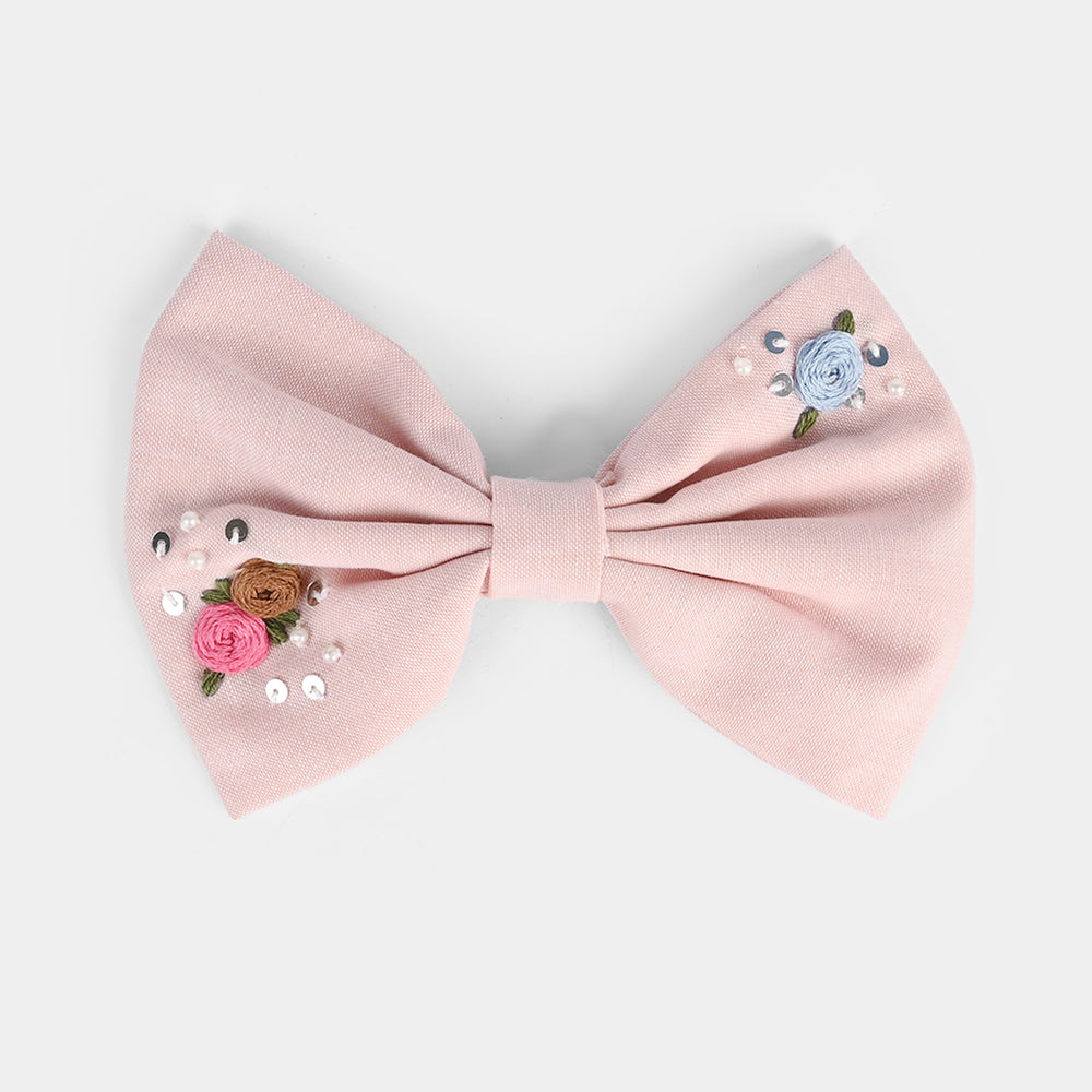 Handmade Embroidered Bow Hair Pin