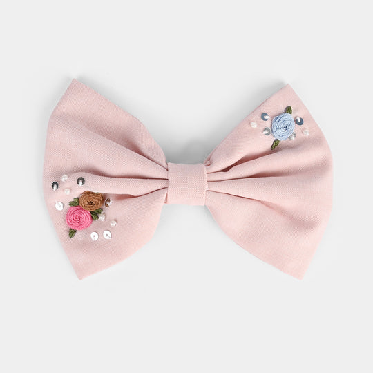 Handmade Embroidered Bow Hair Pin