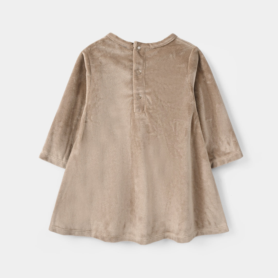 Infant Girls Cotton Interlock Knitted Suit 319 - 096- Brown.White
