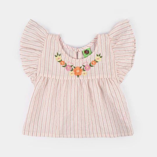 Infant Girls Cotton Emb Top Birdy 2-Multi