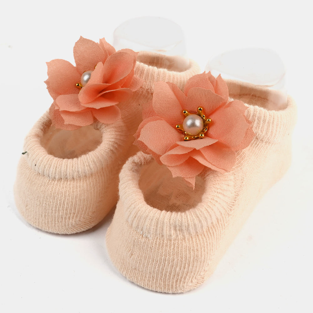 1 PAIR INFANT SOCKS | Peach