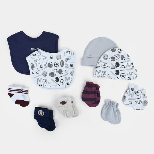 10-Piece Baby Gift Set – Bibs, Socks, Caps & Mittens