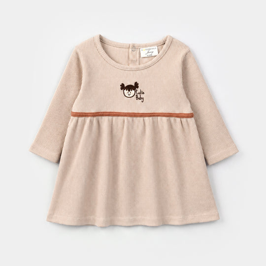 Infant Girls Cotton Interlock Knitted Suit 319 - 081- Beige