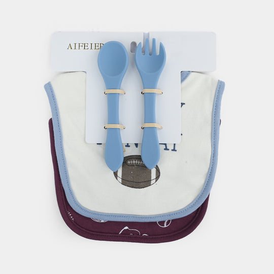 Baby Cotton Bib & Feeding Set