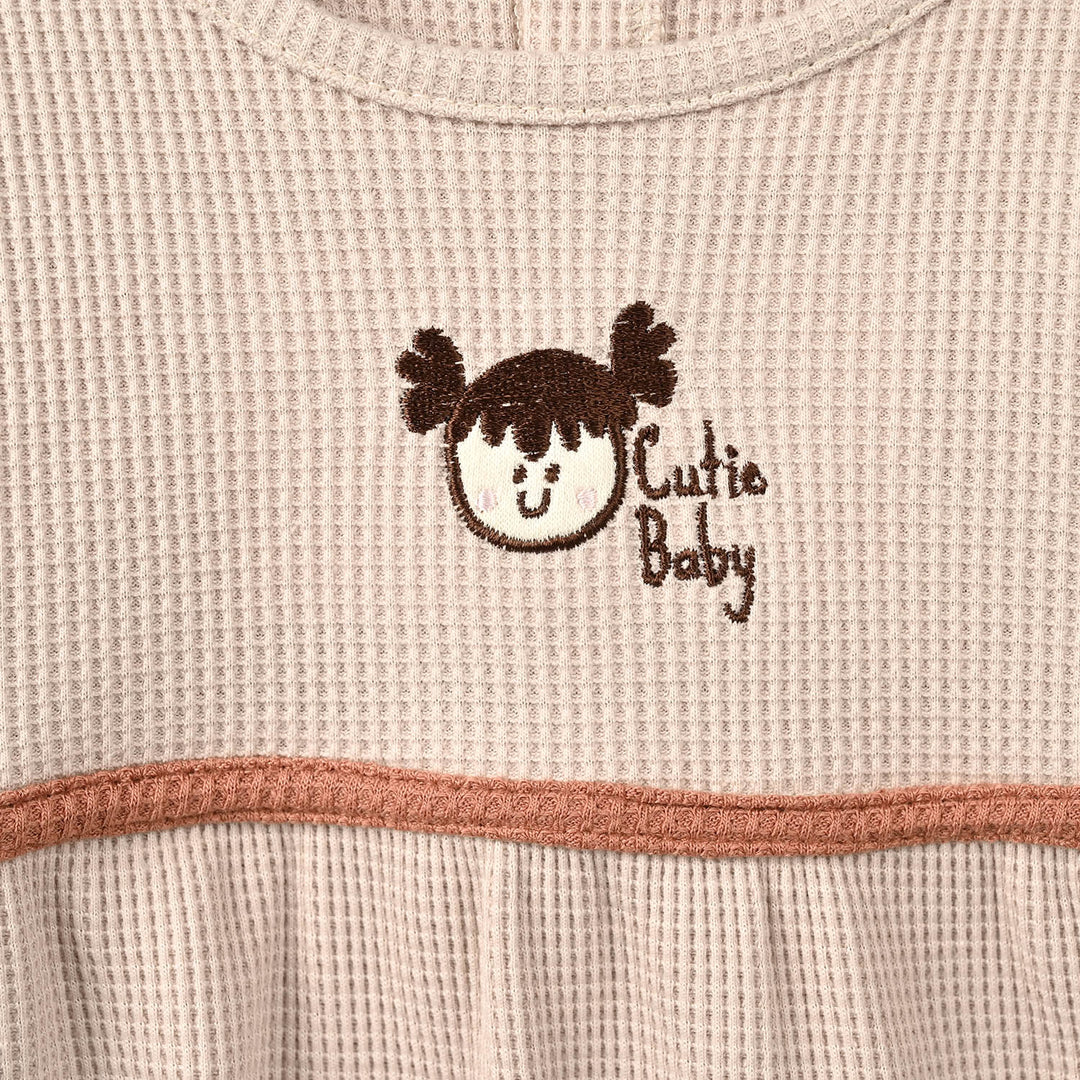 Infant Girls Cotton Interlock Knitted Suit 319 - 081- Beige