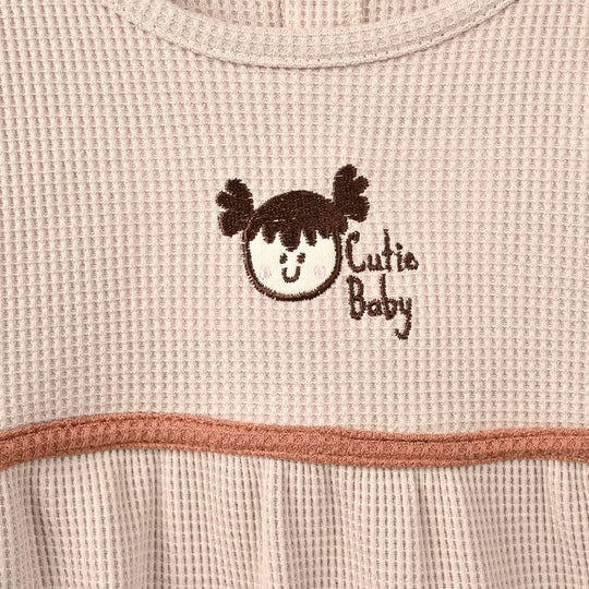 Infant Girls Cotton Interlock Knitted Suit 319 - 081- Beige