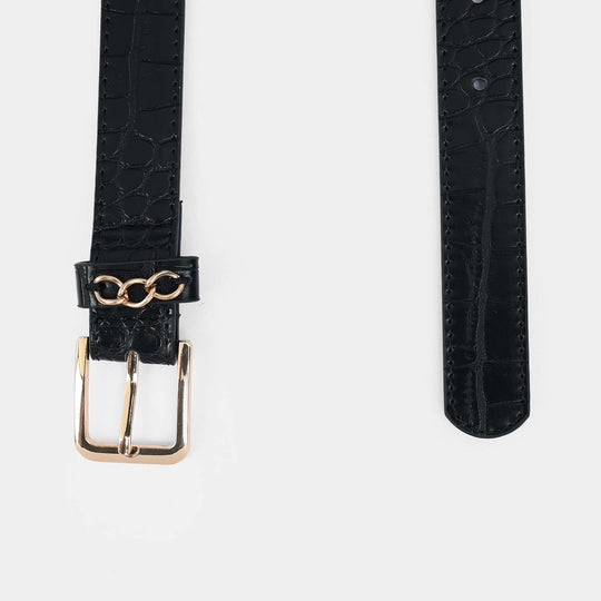 Kids Belt Textured - BLACK