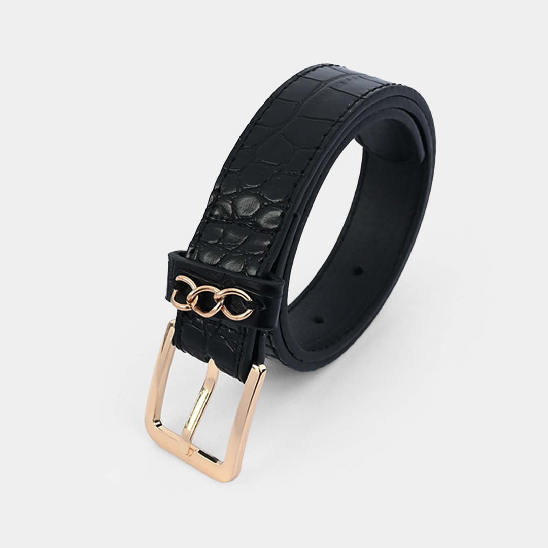 Kids Belt Textured - BLACK