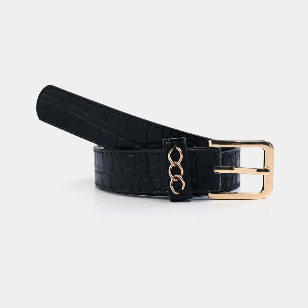 Kids Belt Textured - BLACK