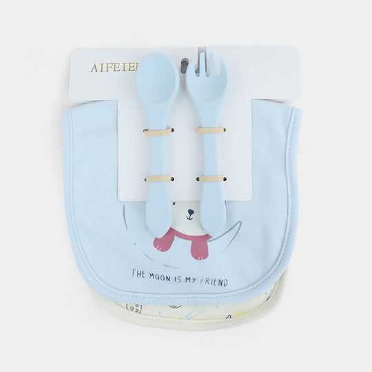 Baby Cotton Bib & Feeding Set