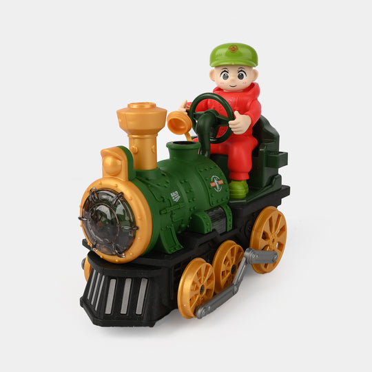 Electric Spray Train | Walking, Rotating & Mist-Spraying Toy Train