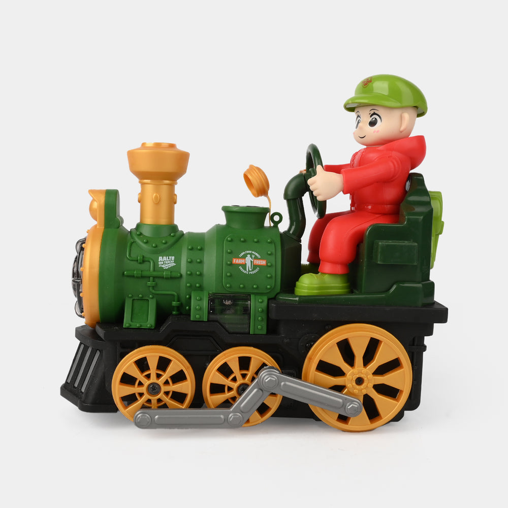 Electric Spray Train | Walking, Rotating & Mist-Spraying Toy Train
