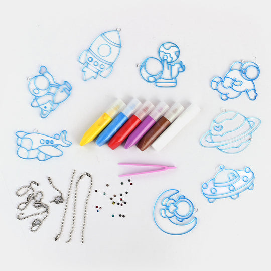 Sticky Art Painting Set Colored Crystal For Kids