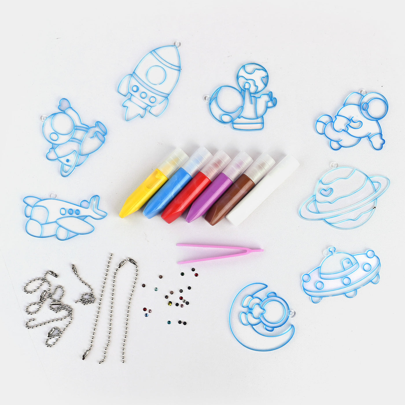 Sticky Art Painting Set Colored Crystal For Kids