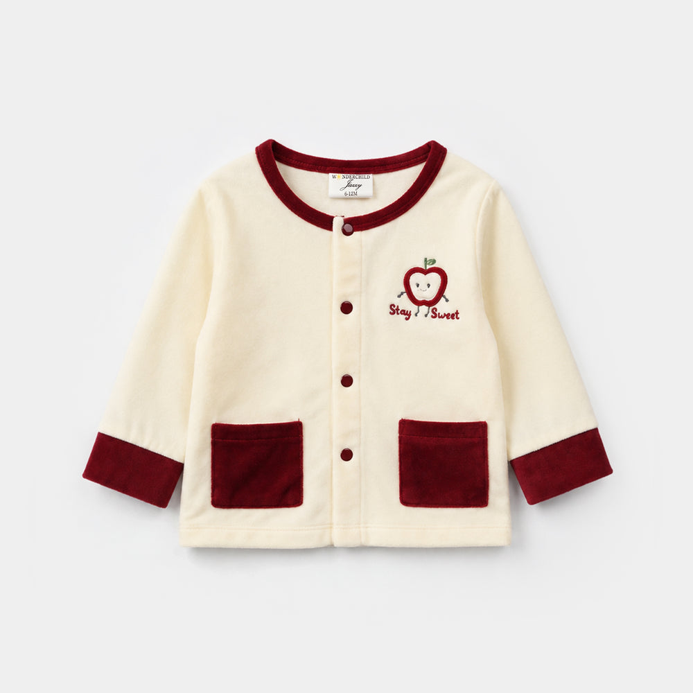 Infant Girls Cotton Interlock 3 - PC Gift Set 319 - 093- Red.Cream