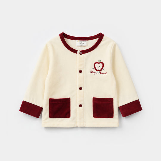 Infant Girls Cotton Interlock 3 - PC Gift Set 319 - 093- Red.Cream