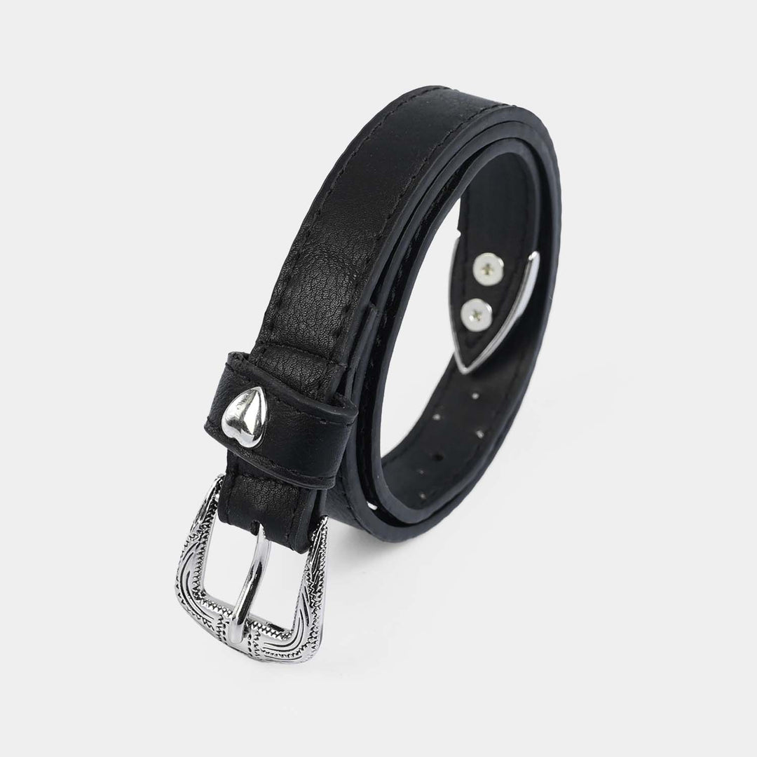 Kids Belt Metalic Heart - BLACK