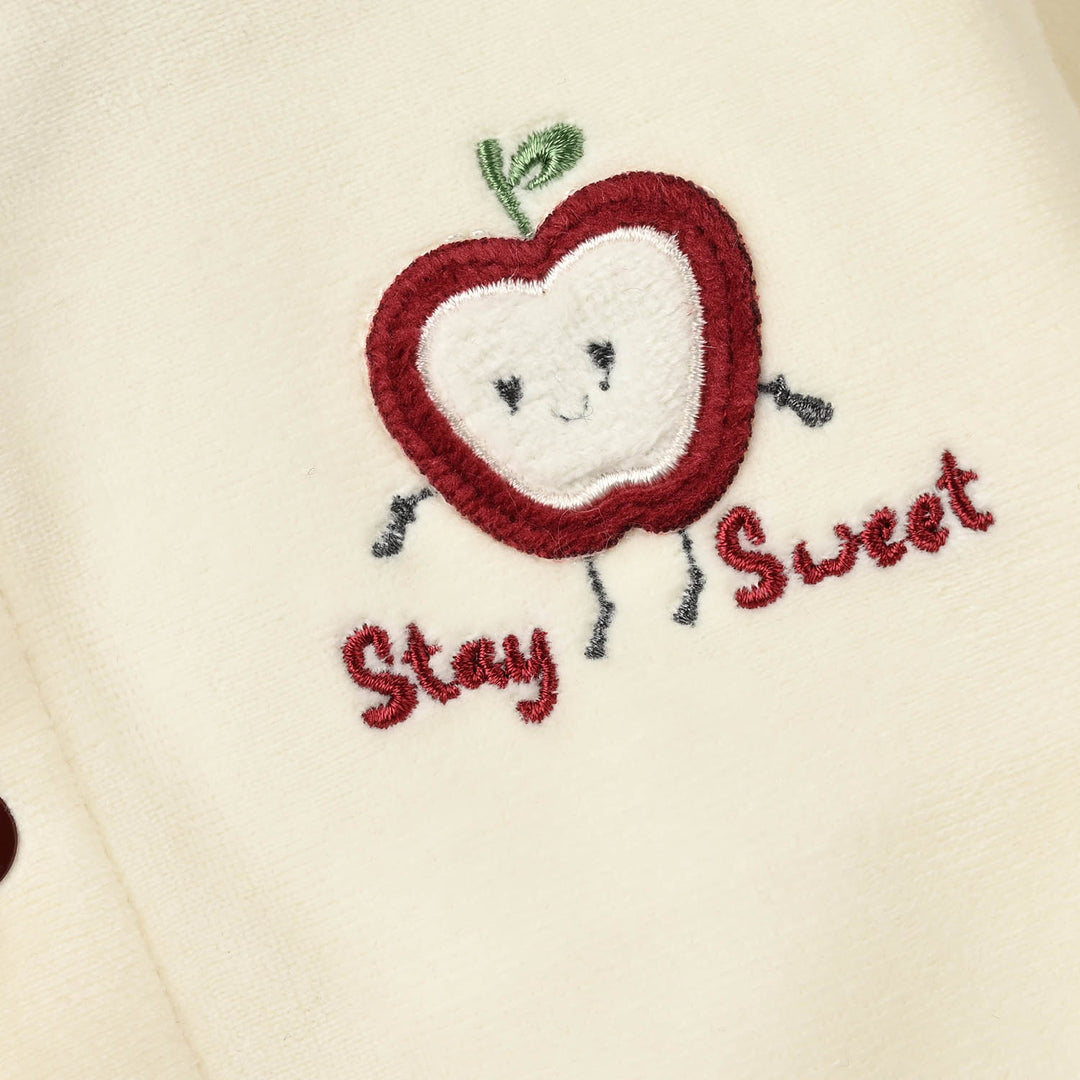 Infant Girls Cotton Interlock 3 - PC Gift Set 319 - 093- Red.Cream