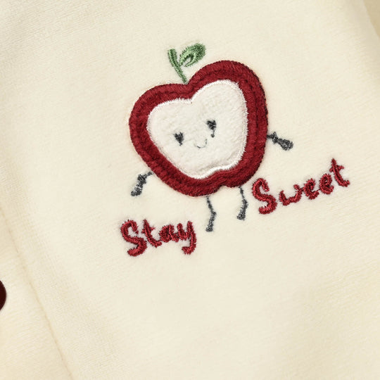 Infant Girls Cotton Interlock 3 - PC Gift Set 319 - 093- Red.Cream