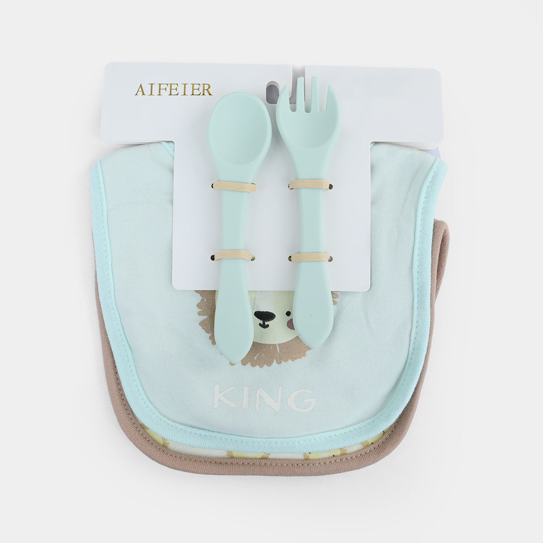 Baby Cotton Bib & Feeding Set