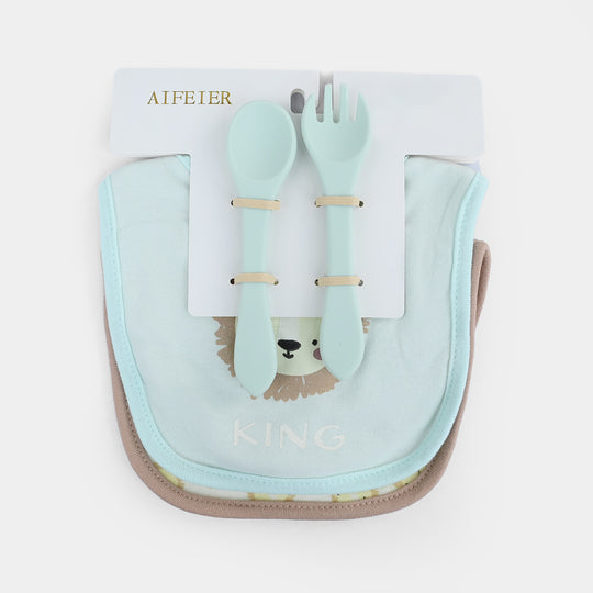 Baby Cotton Bib & Feeding Set