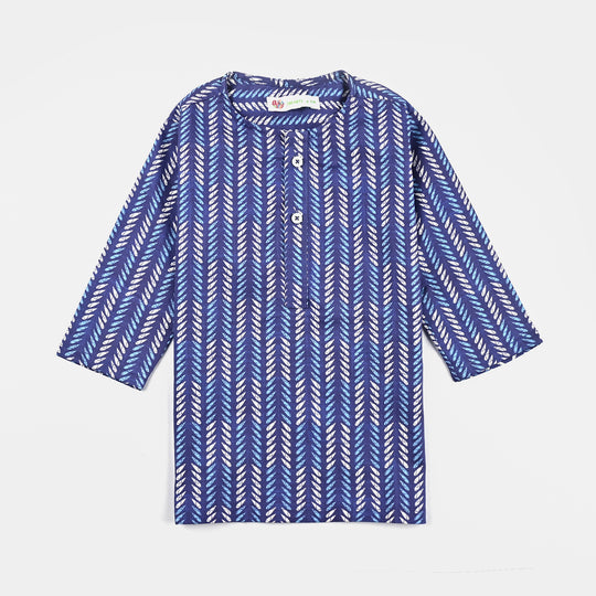 Infant Boys Cotton Kurta - Blue