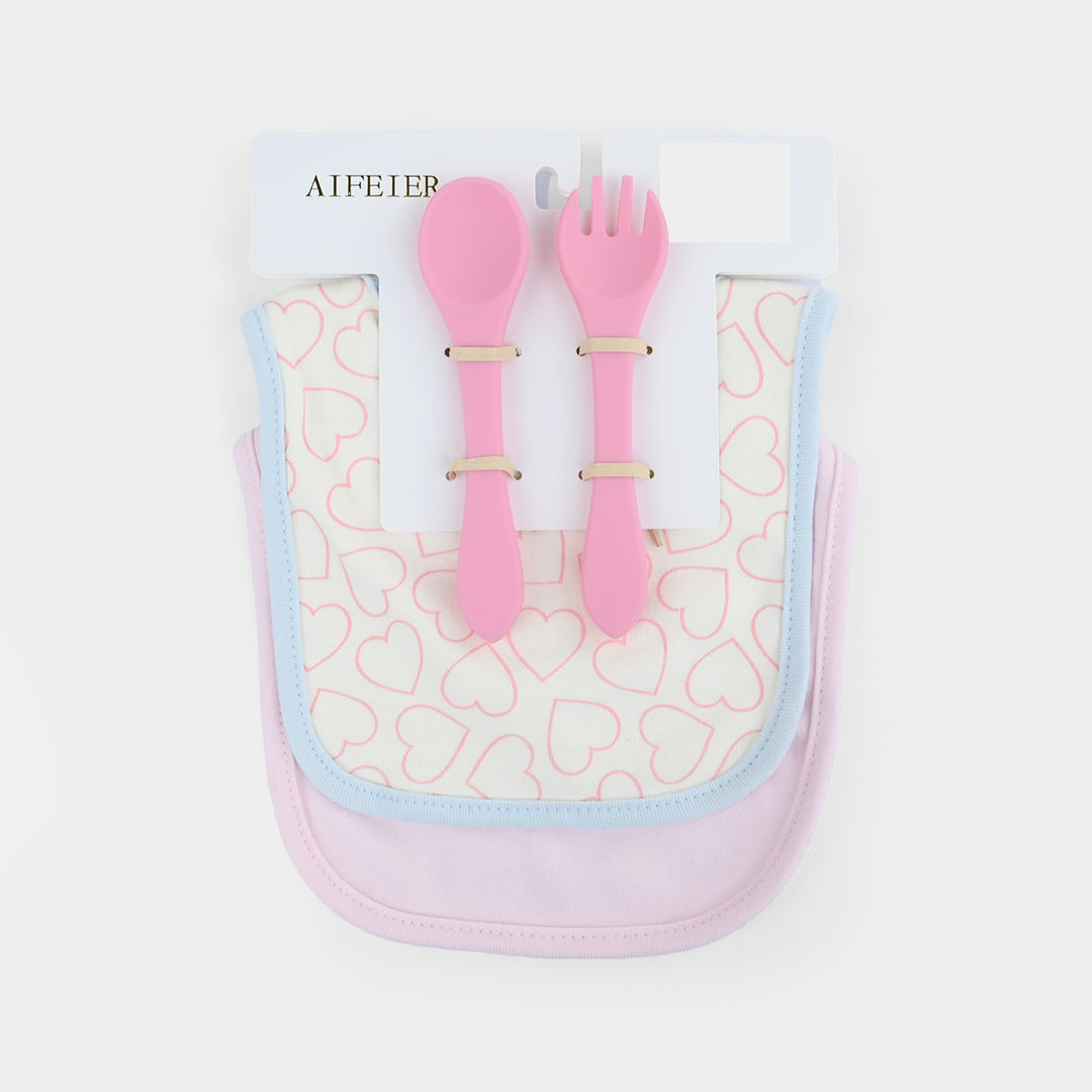 Baby Cotton Bib & Feeding Set