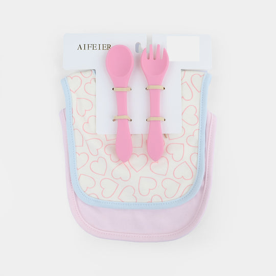 Baby Cotton Bib & Feeding Set