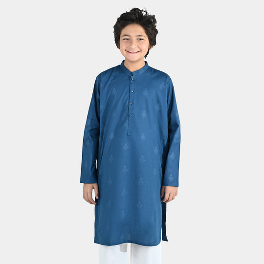 Boys Cotton Poplin Printed Kurta