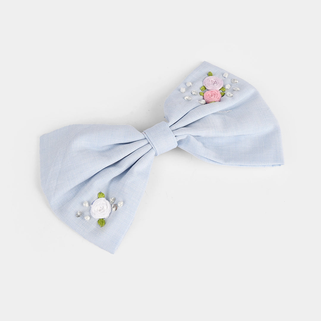 Handmade Embroidered Bow Hair Pin