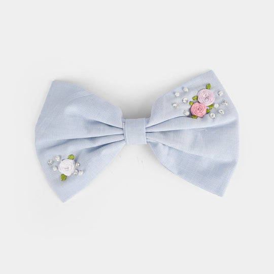 Handmade Embroidered Bow Hair Pin
